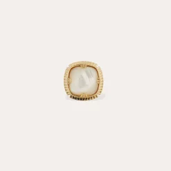 Bague Arty - Nacre Blanche