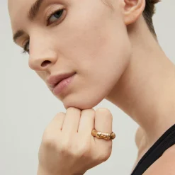 Bague Bambou jonc strass