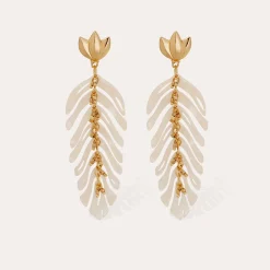 Boucles d'oreilles Cavallo acétate - Ivoire