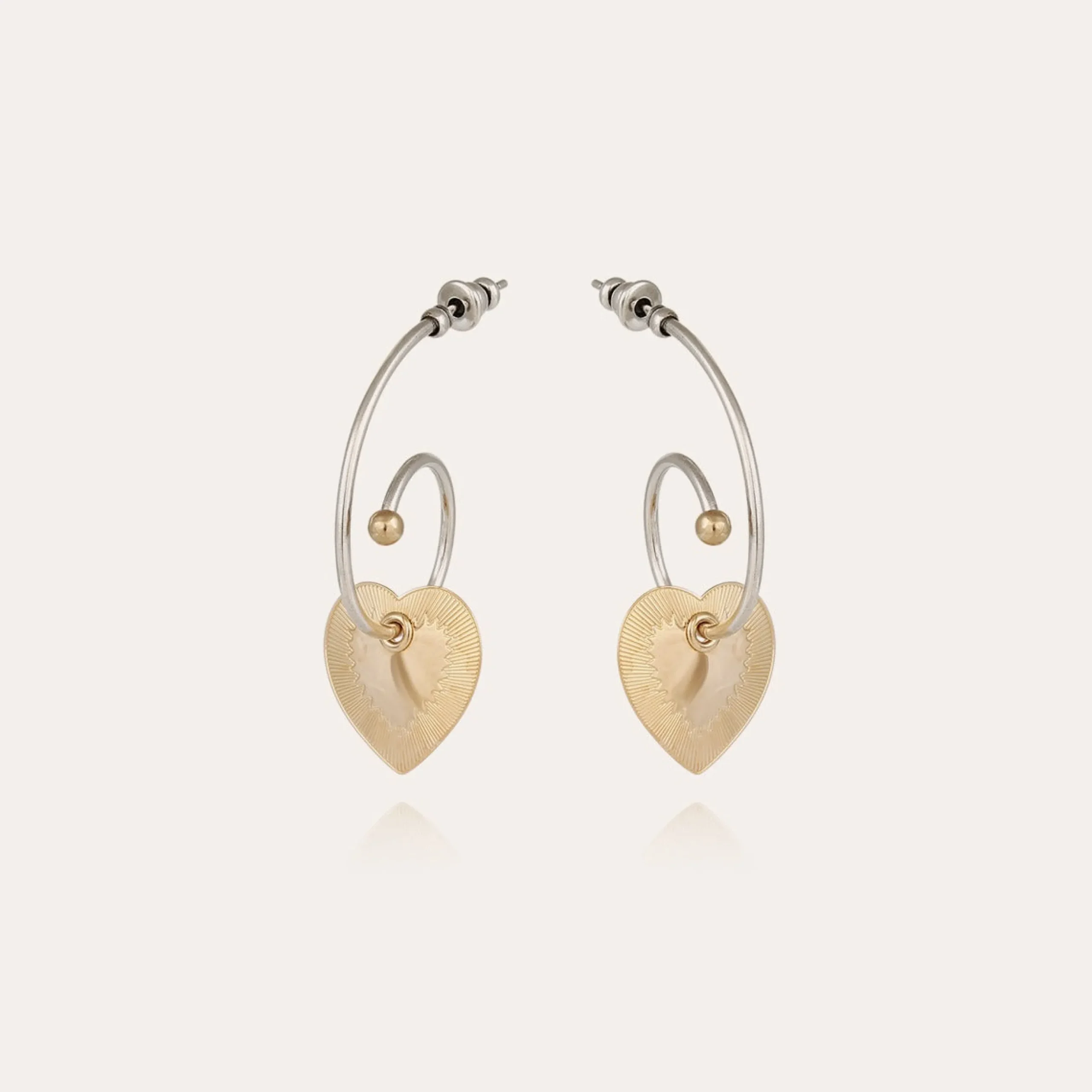 Boucles d'oreilles Céline Love mini bicolore