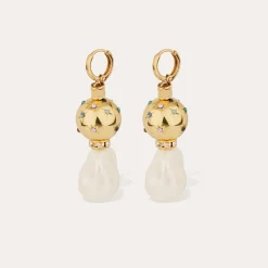 Boucles d'oreilles Comète Biwa strass