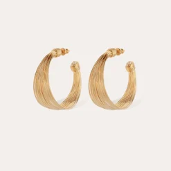 Boucles d'oreilles créoles Arpa cabochons