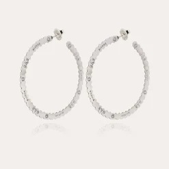 Boucles d'oreilles créoles Bolduc grand modèle