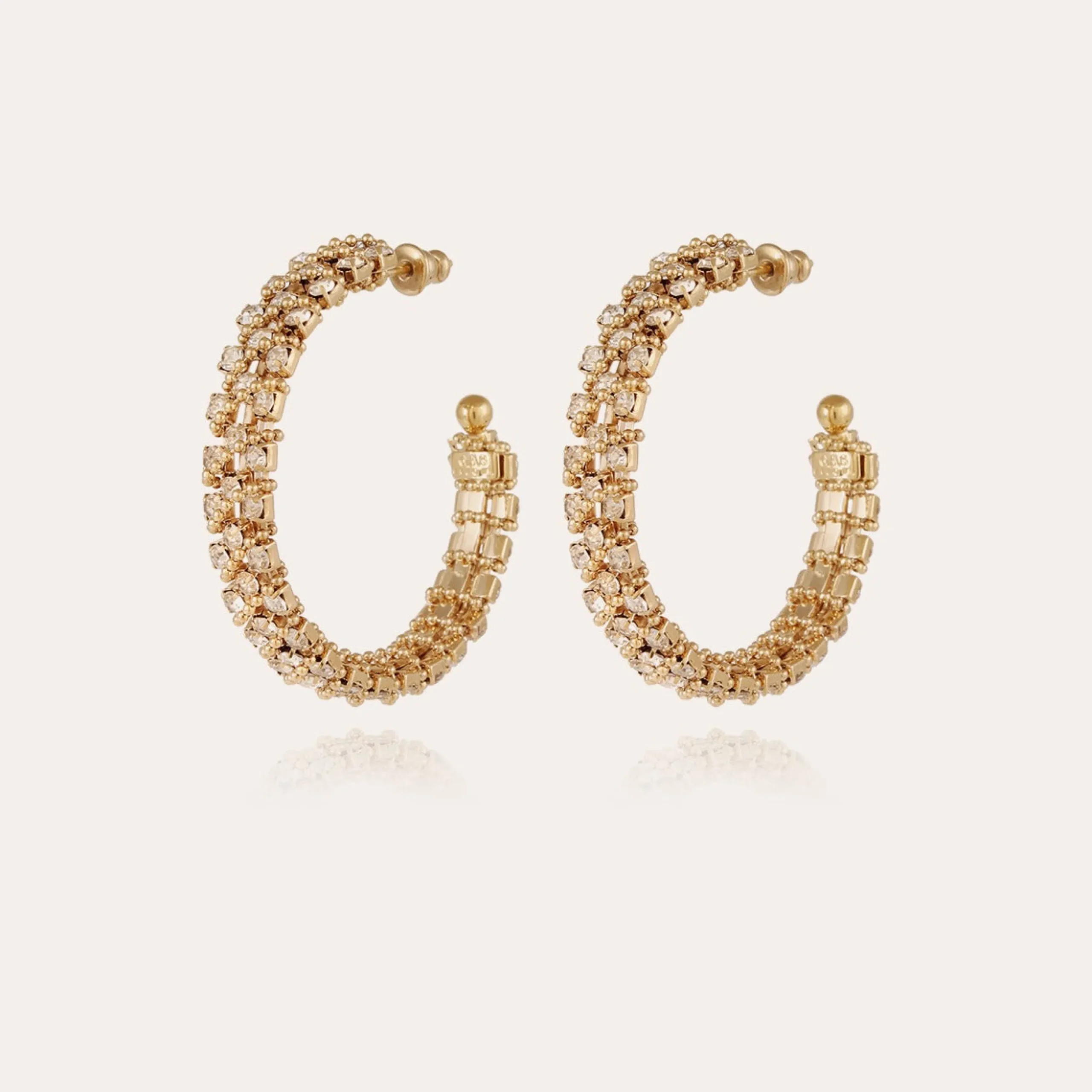 Boucles d'oreilles créoles Izilda strass