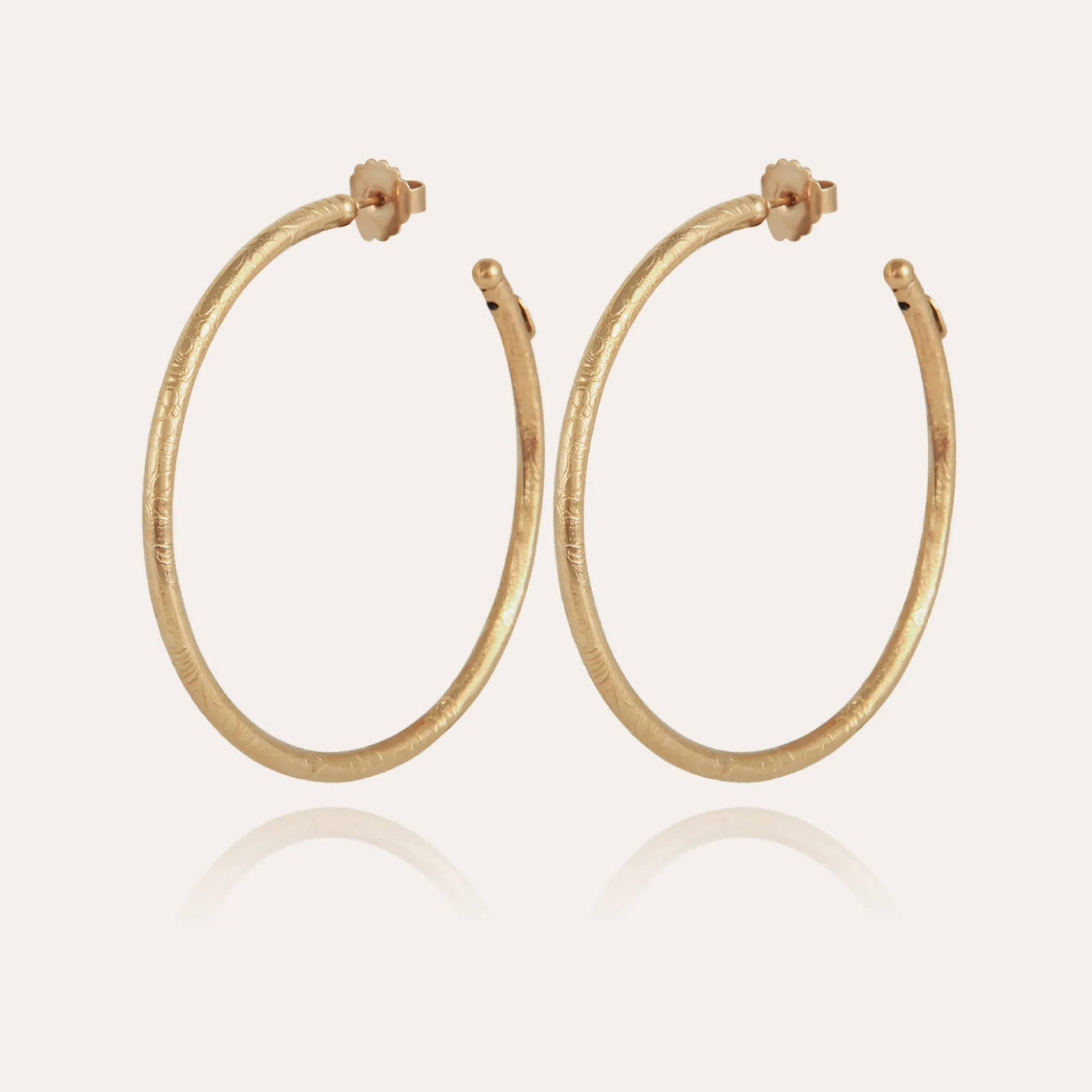 Boucles d'oreilles créoles Maori grand modèle