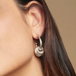 Boucles d'oreilles créoles Maranzana petit modèle