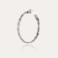 Boucles d'oreilles créoles Tresse moyen modèle