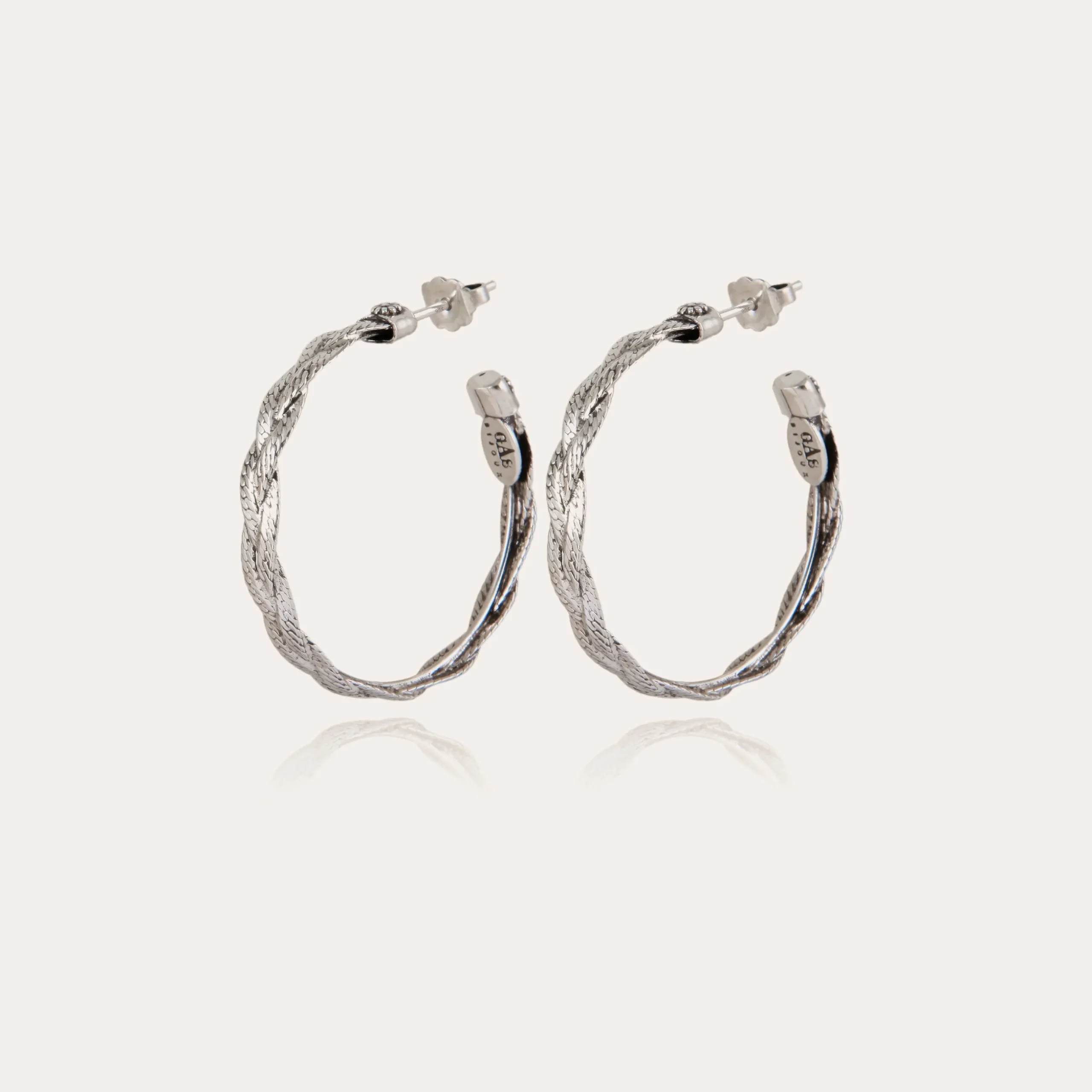 Boucles d'oreilles créoles Tresse petit modèle