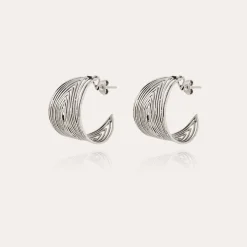 Boucles d'oreilles créoles Wave