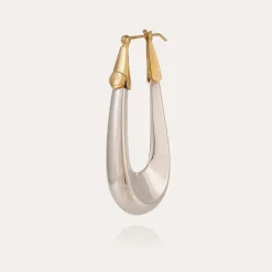 Boucles d'oreilles Écume grand modèle bicolore