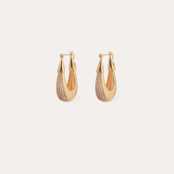 Boucles d'oreilles Écume petit modèle - Zircone