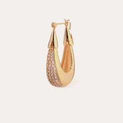 Boucles d'oreilles Écume petit modèle - Zircone