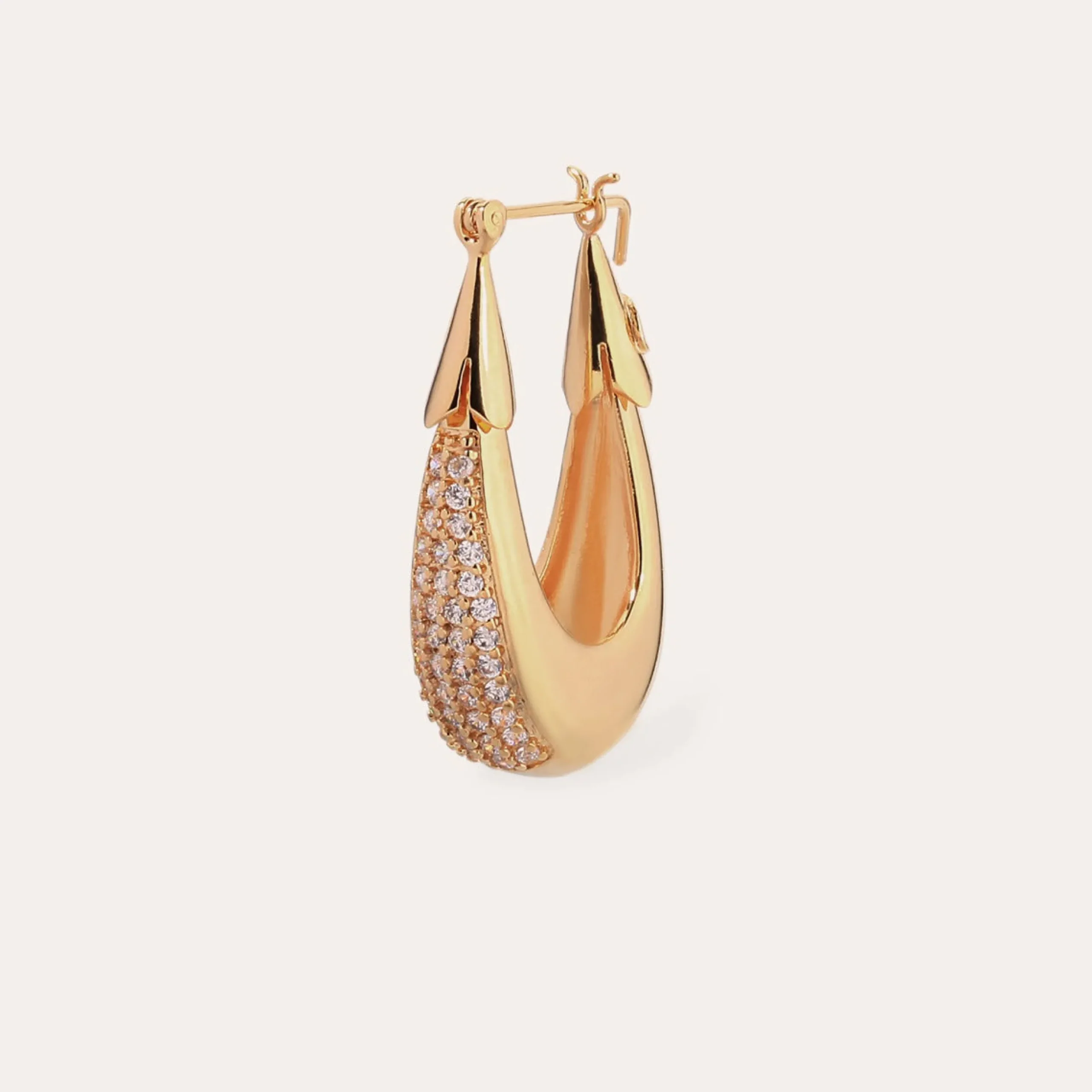Boucles d'oreilles Écume petit modèle - Zircone