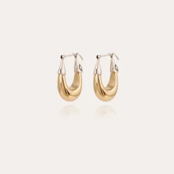 Boucles d'oreilles Écume petit modèle bicolore