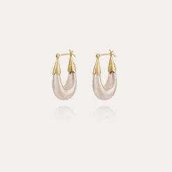 Boucles d'oreilles Écume petit modèle bicolore
