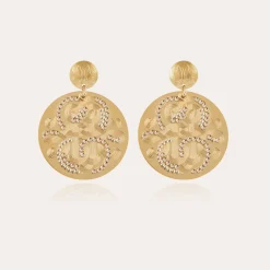 Boucles d'oreilles Diva strass grand modèle