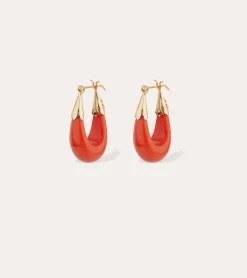 Boucles d'oreilles Ecume petit modèle - Corail