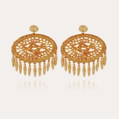 Boucles d'oreilles Fanfan raphia