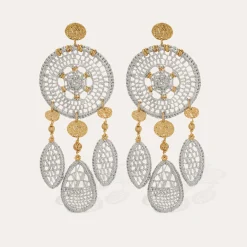 Boucles d'oreilles Fanfaria raphia