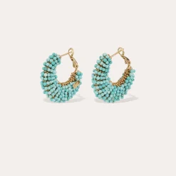 Boucles d'oreilles Izzia petit modèle - Turquoise