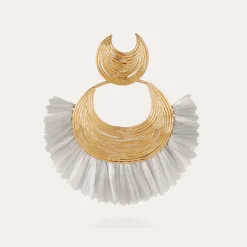 Boucles d'oreilles Luna Wave raphia