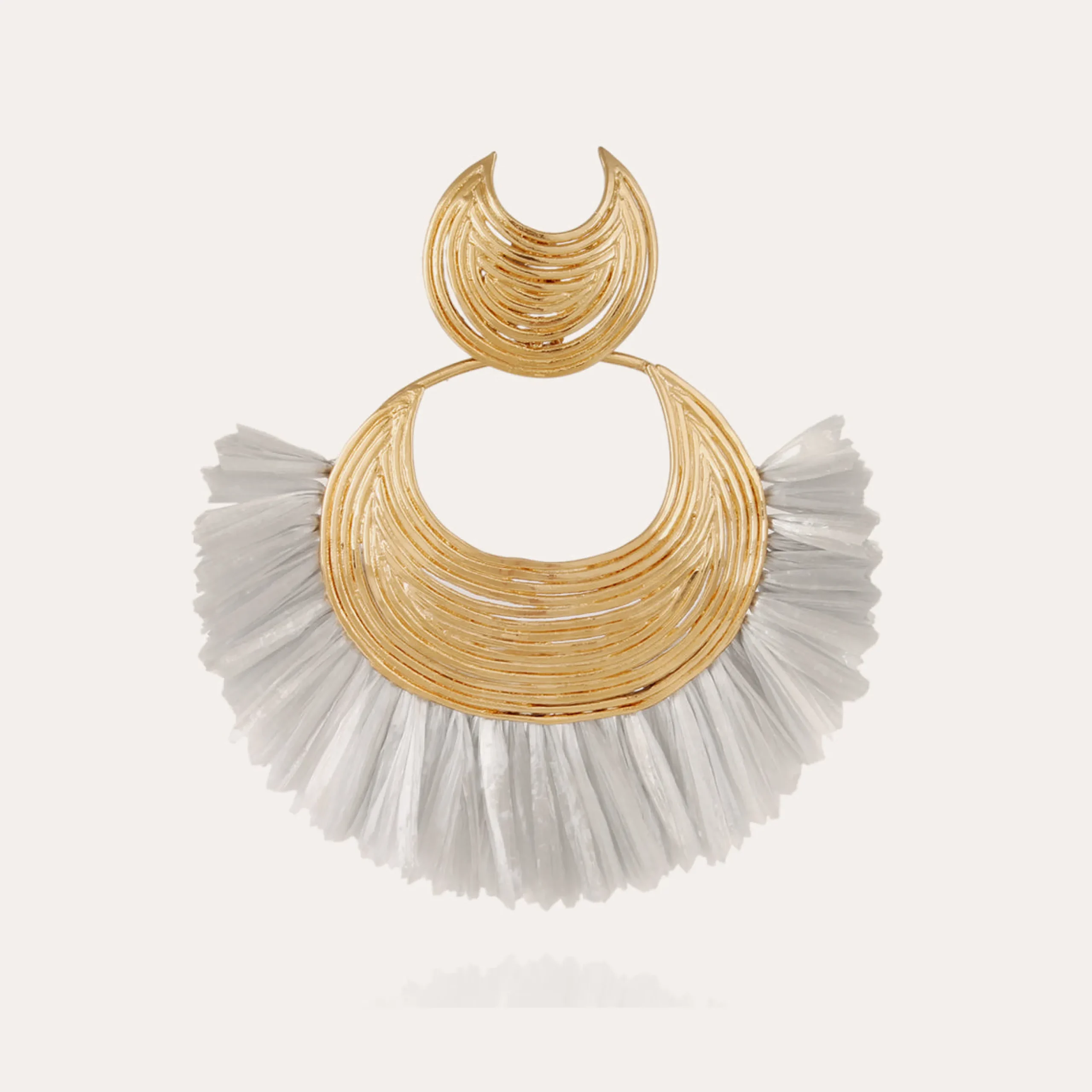 Boucles d'oreilles Luna Wave raphia