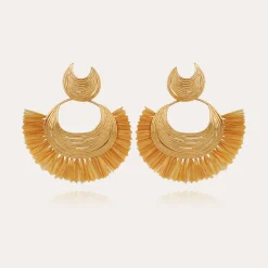 Boucles d'oreilles Luna Wave raphia