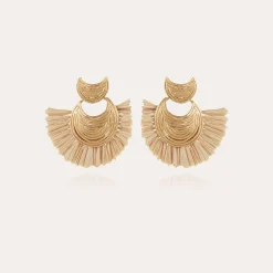Boucles d'oreilles Luna Wave raphia mini