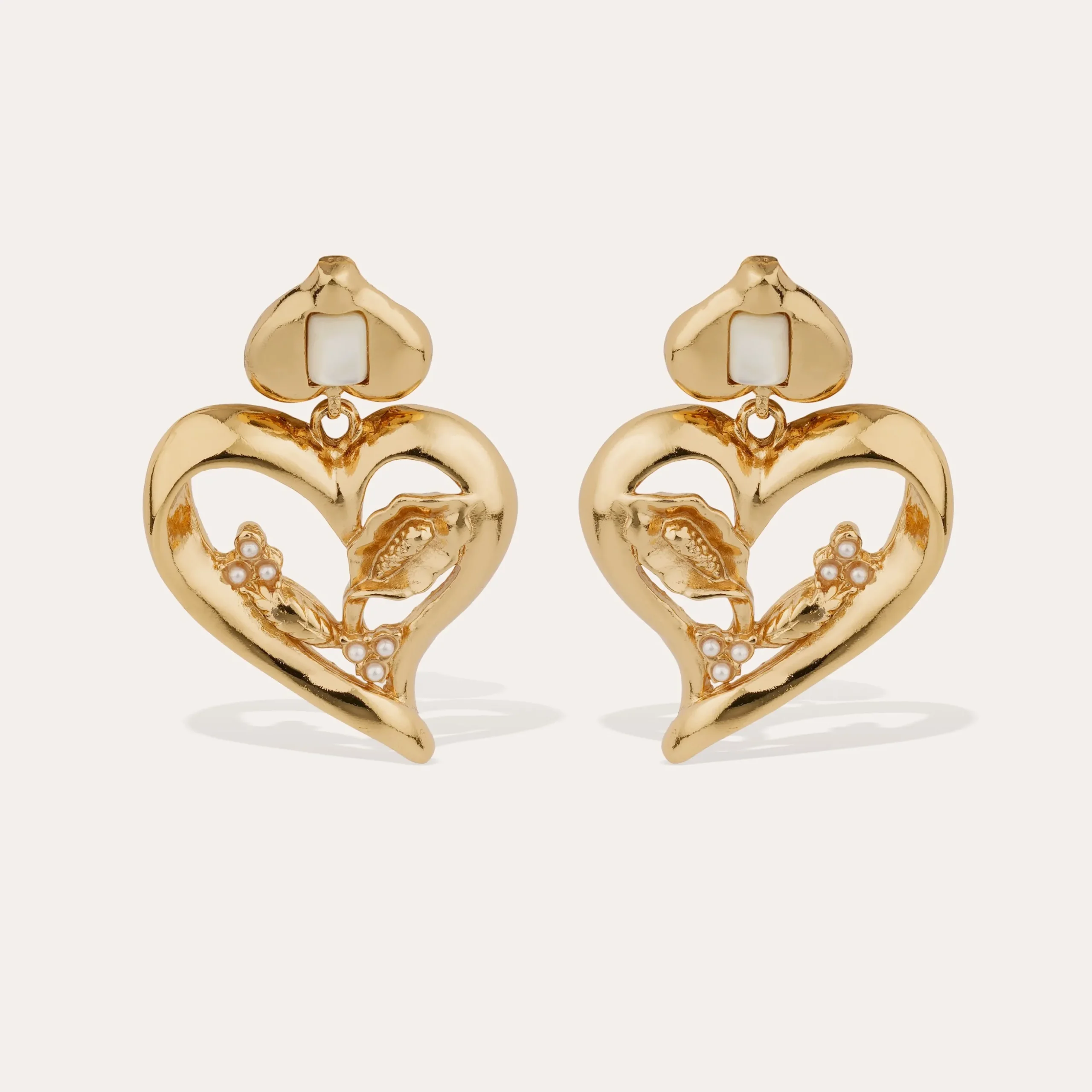 Boucles d'oreilles Odalys - Nacre blanche