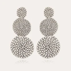 Boucles d'oreilles Onde Gourmette double