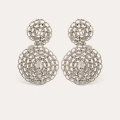 Boucles d'oreilles Onde gourmette strass