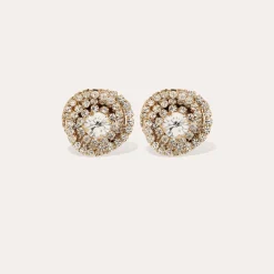Boucles d'oreilles puce Atika strass
