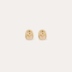 Boucles d'oreilles puce Scaramouche émail