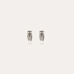 Boucles d'oreilles puces Cigale