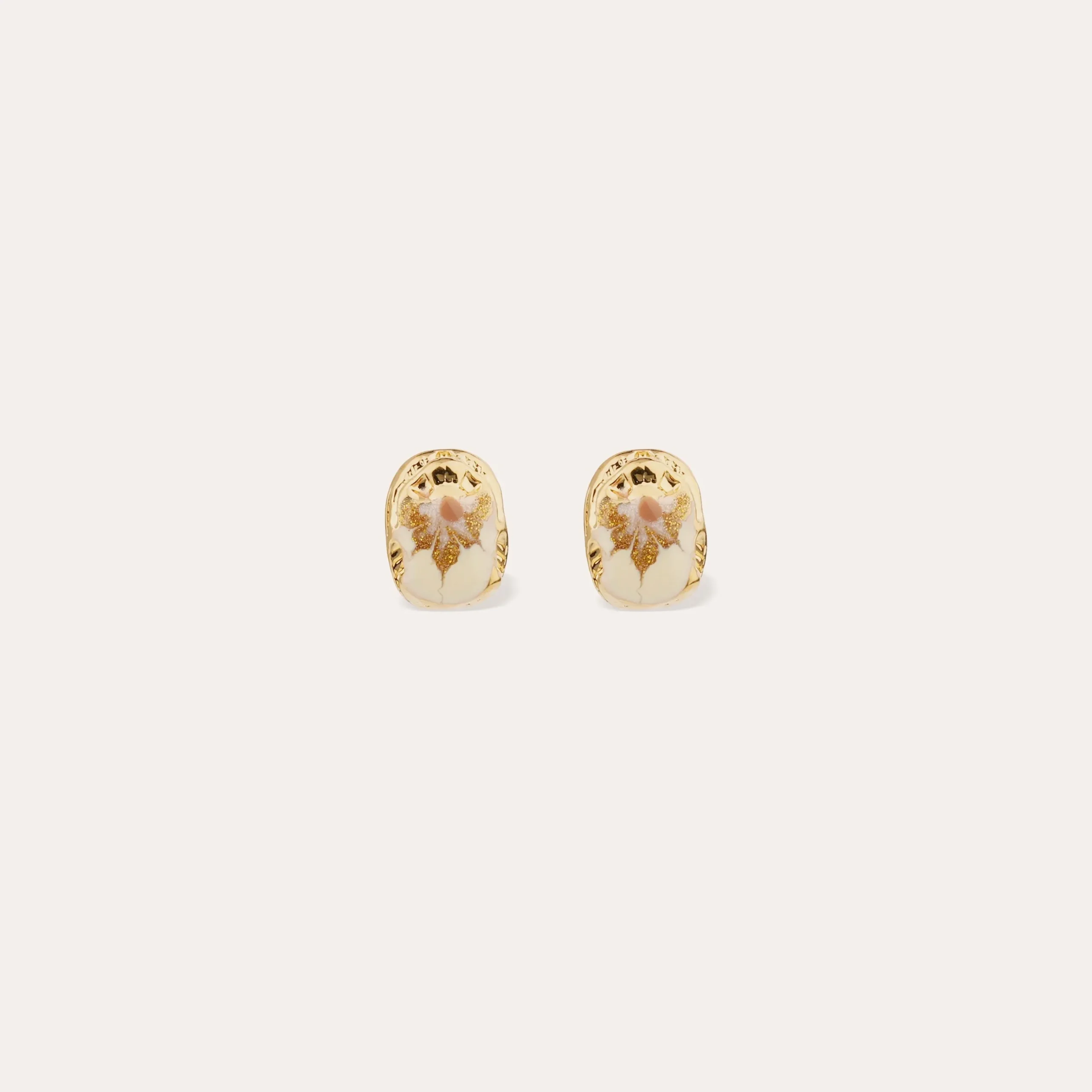 Boucles d'oreilles puces Scaramouche émail