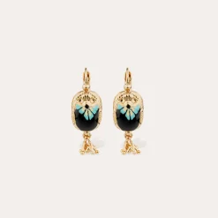 Boucles d'oreilles Scaramouche émail