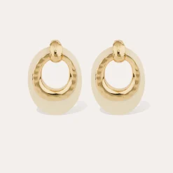 Boucles d'oreilles Selva grand modèle acétate - Ivoire