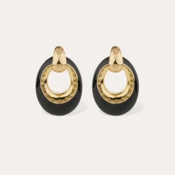 Boucles d'oreilles Selva petit modèle - Noir