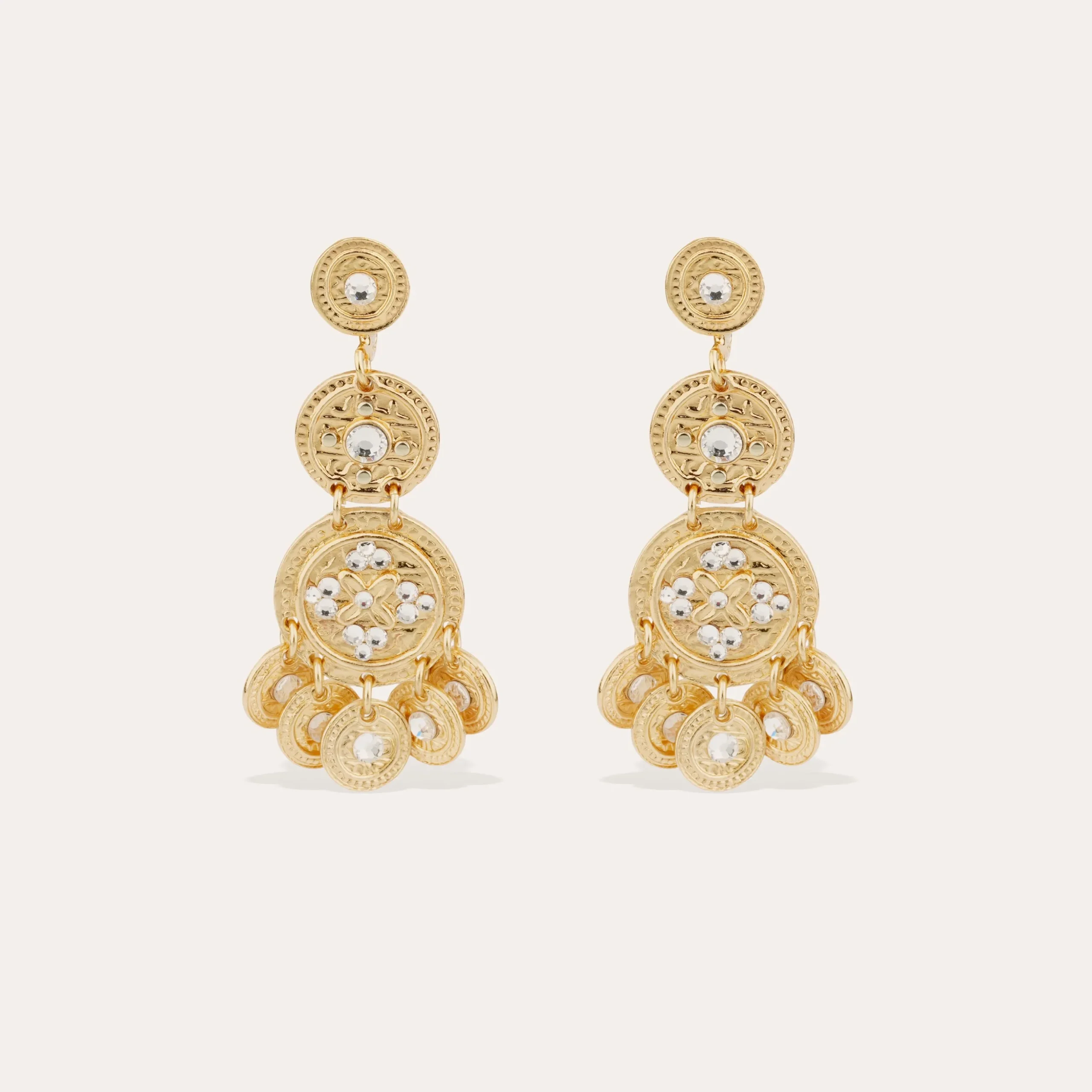 Boucles d'oreilles Sequin trois rangs