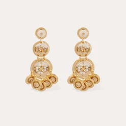 Boucles d'oreilles Sequin trois rangs