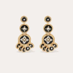 Boucles d'oreilles Sequin trois rangs