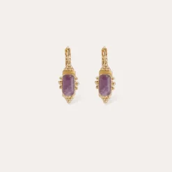 Boucles d'oreilles Serti Talisman - Améthyste