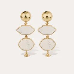 Boucles d'oreilles Silenza - Opale blanche