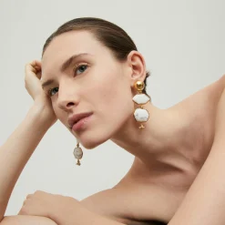 Boucles d'oreilles Silenza - Opale blanche