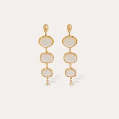 Boucles d'oreilles Silène nacre - Nacre blanche