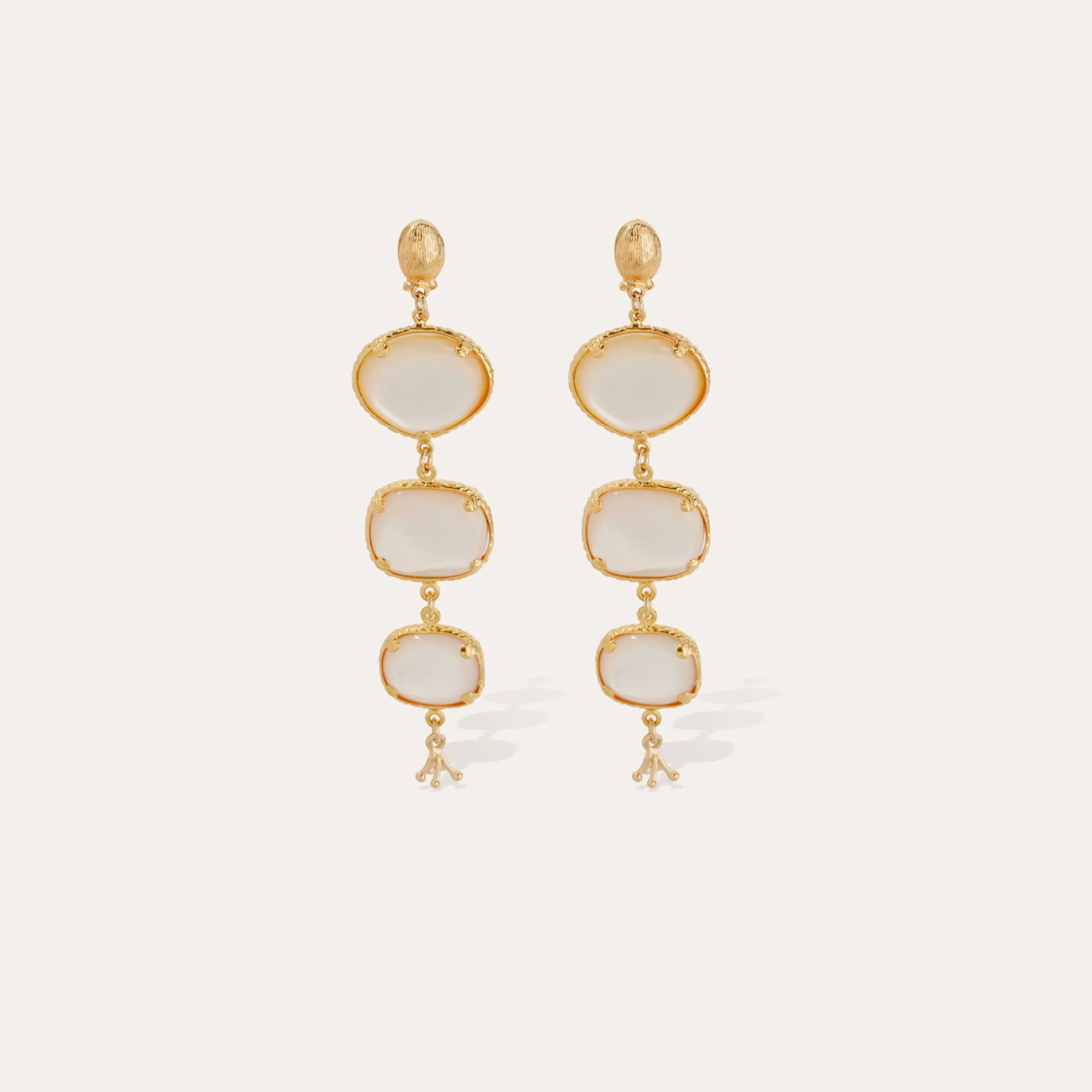 Boucles d'oreilles Silène nacre - Nacre blanche
