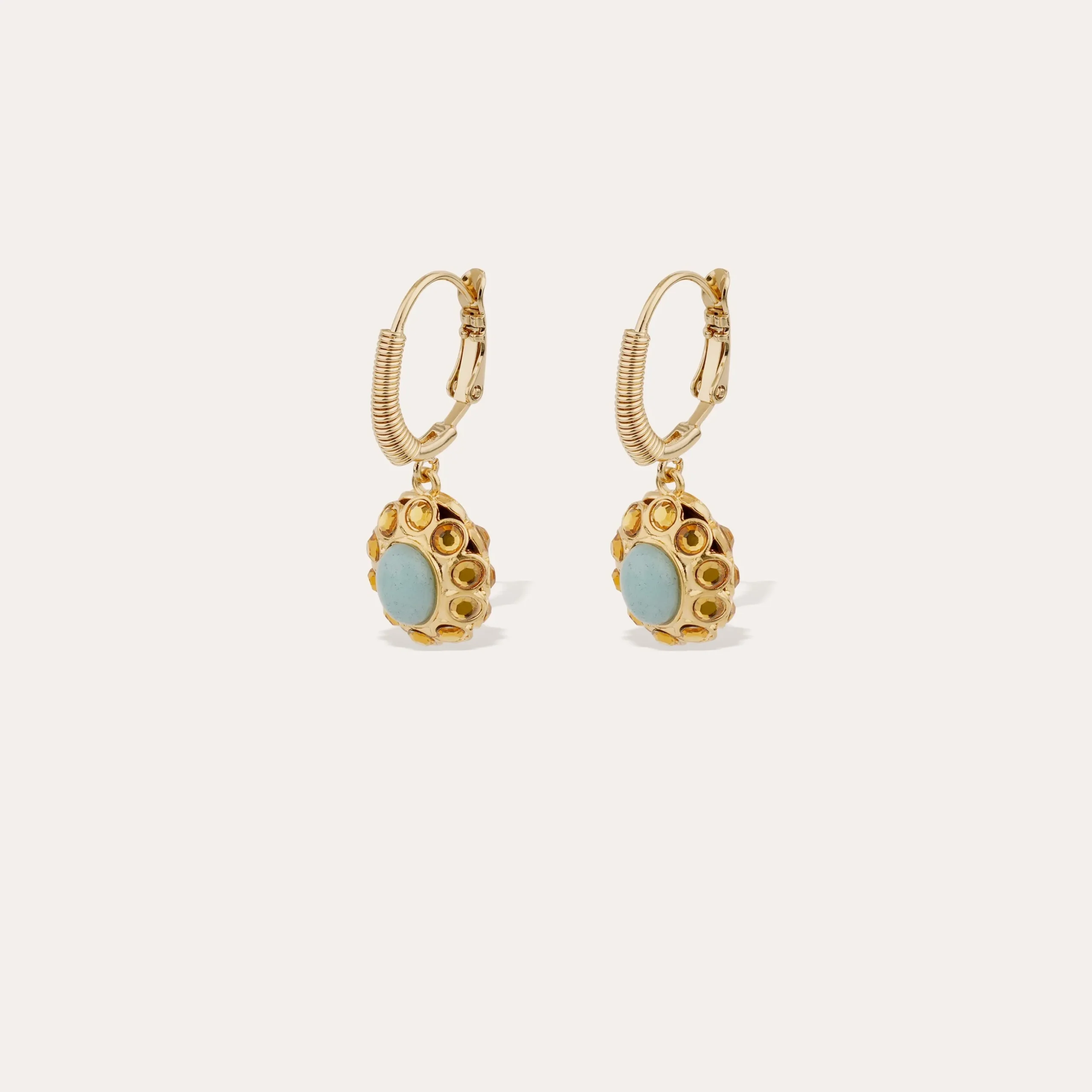Boucles d'oreilles Tao Splash - Quartz Bleu