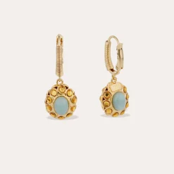 Boucles d'oreilles Tao Splash - Quartz Bleu