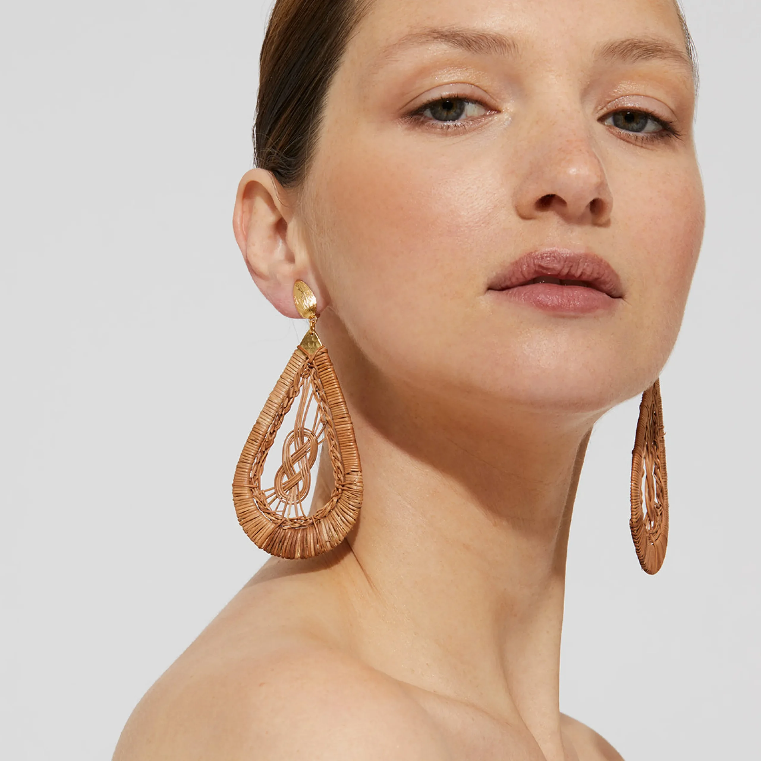 Boucles d'oreilles Tojo grand modèles - Osier
