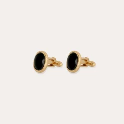 Boutons de manchette Ovo - Basalte noir